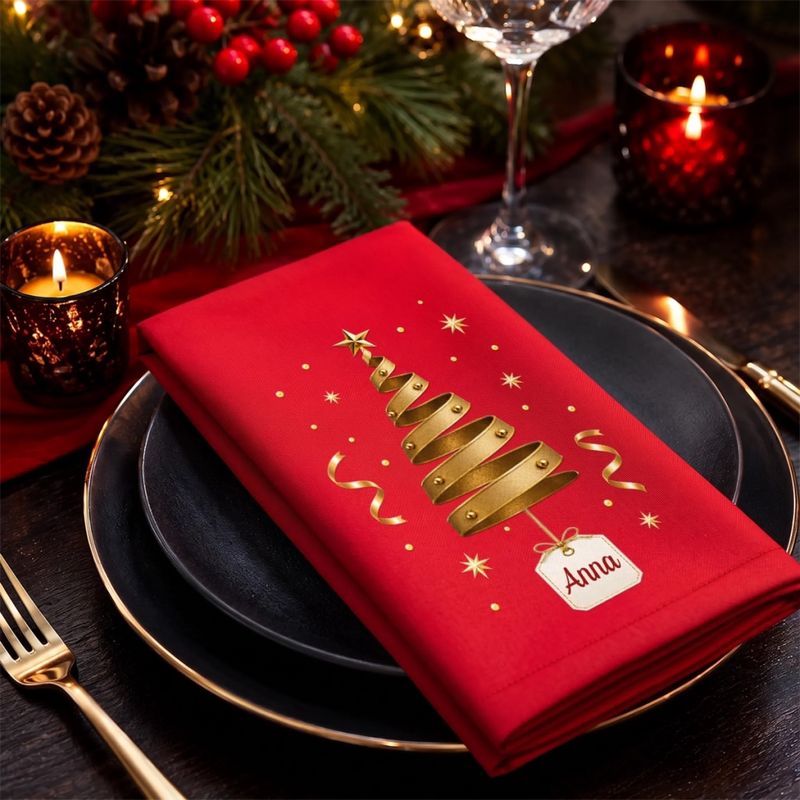 Personalized Cotton Napkin - Christmas Gift For Family - Keep It Merry