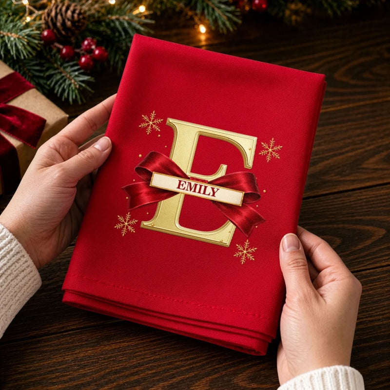 Personalized Cotton Napkin - Christmas Gift For Family - Made For Merry Meals