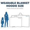 Personalized Snuggle Blanket, Hoodie Blanket - Gift For Book Lovers - Wrapped Up In Stories