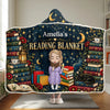 Personalized Snuggle Blanket, Hoodie Blanket - Gift For Book Lovers - Wrapped Up In Stories