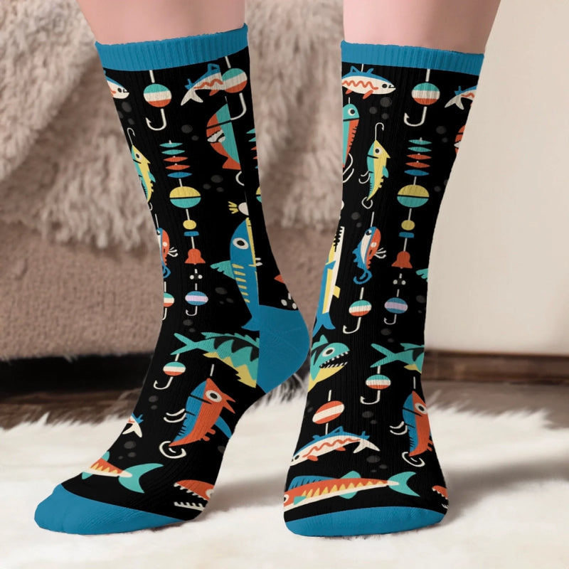 Personalized Crew Socks – Gift for Fishing Lovers – Born To Fish