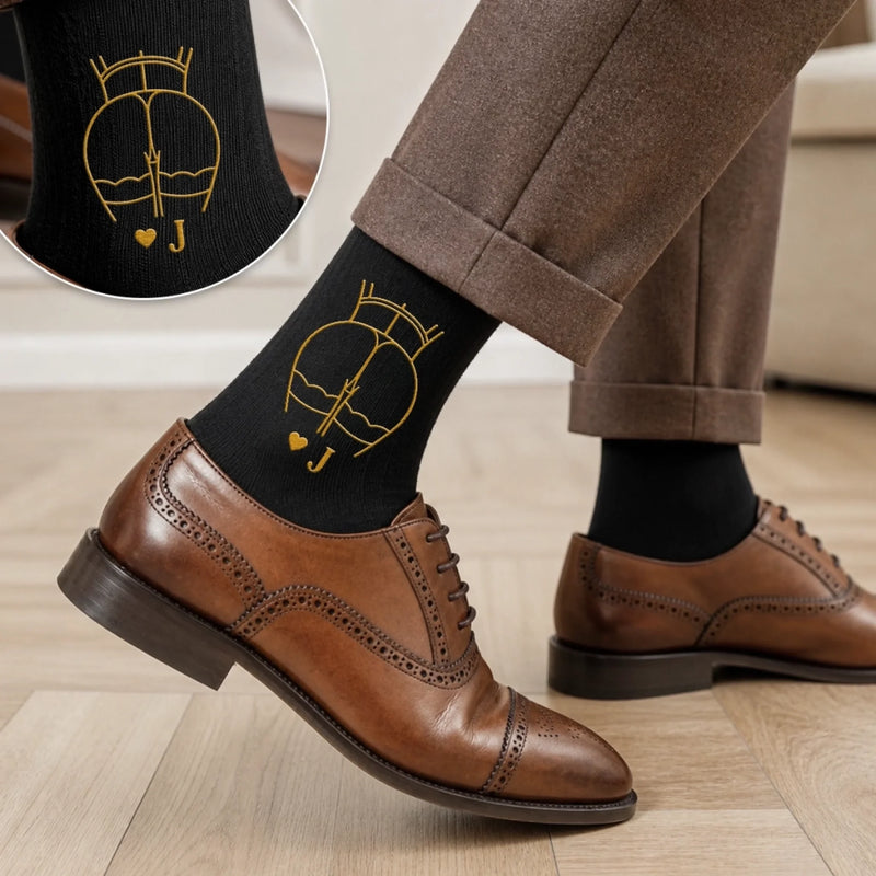 Personalized Adult Embroidered Socks – Funny Gift For Men, Husband – My Ride Or Not Thing