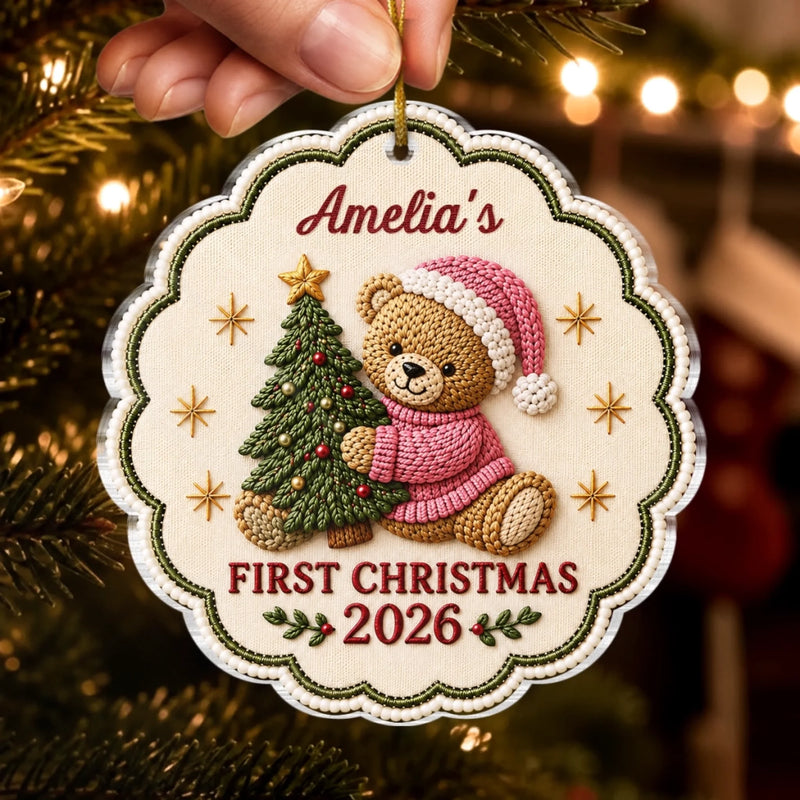 Personalized Baby's First Christmas Acrylic Ornament – Gift For New Parents, Baby – My First Holiday Magic