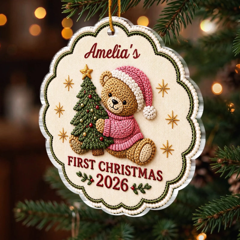 Personalized Baby's First Christmas Acrylic Ornament – Gift For New Parents, Baby – My First Holiday Magic
