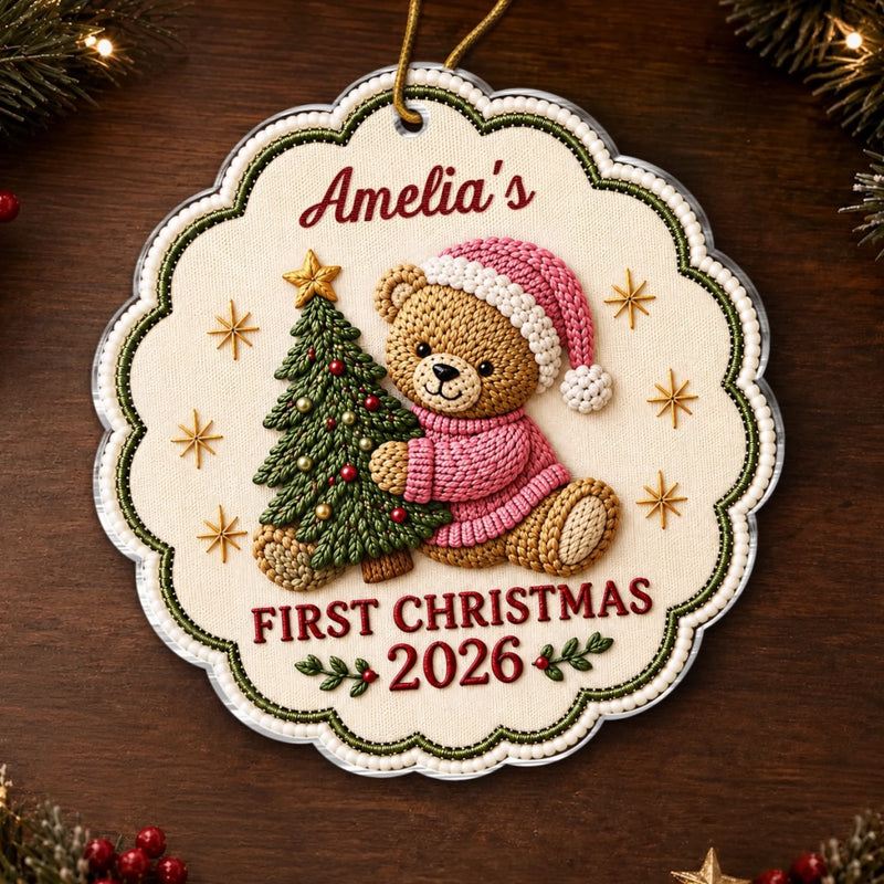 Personalized Baby's First Christmas Acrylic Ornament – Gift For New Parents, Baby – My First Holiday Magic