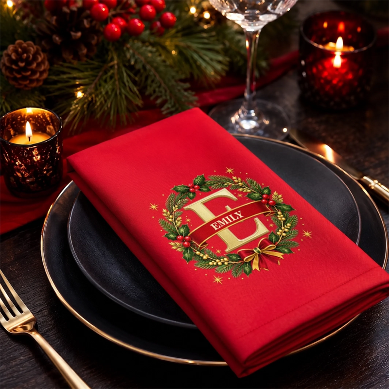 Personalized Cotton Napkin - Christmas Gift For Family - Gathered For The Feast