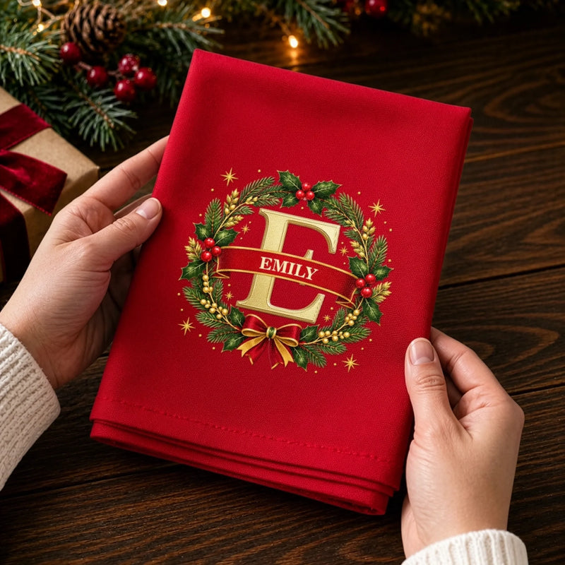 Personalized Cotton Napkin - Christmas Gift For Family - Gathered For The Feast