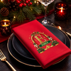 Personalized Cotton Napkin - Christmas Gift For Family - Eat Drink Stay Merry