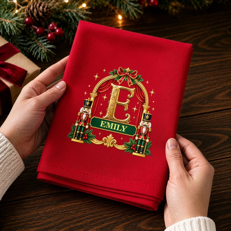 Personalized Cotton Napkin - Christmas Gift For Family - Eat Drink Stay Merry