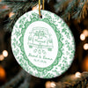 Personalized First Christmas Married Ceramic Ornament – Anniversary Gift For Couple, Newlyweds – Two Hearts One Journey