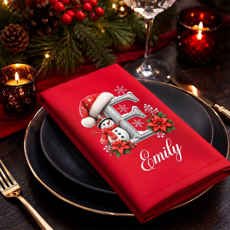 Personalized Cotton Napkin - Christmas Gift For Family - One Table Many Stories