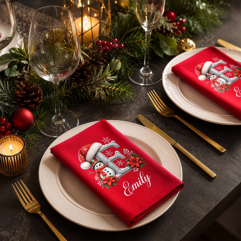 Personalized Cotton Napkin - Christmas Gift For Family - One Table Many Stories