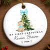 Personalized Baby's First Christmas Ceramic Ornament – Gift For New Parents, Baby – Little Bear Big Joy