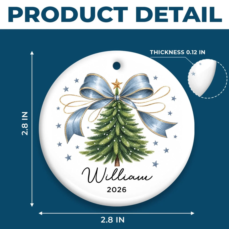 Personalized Baby's First Christmas Ceramic Ornament – Gift For New Parents, Baby – Made Of Love And Wonder