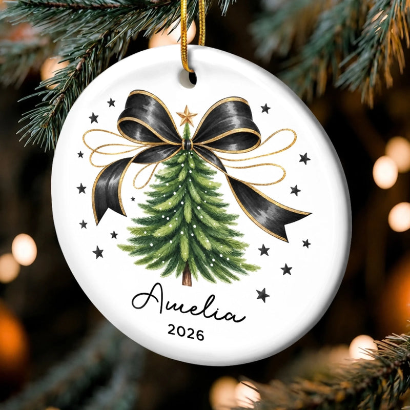 Personalized Baby's First Christmas Ceramic Ornament – Gift For New Parents, Baby – Made Of Love And Wonder