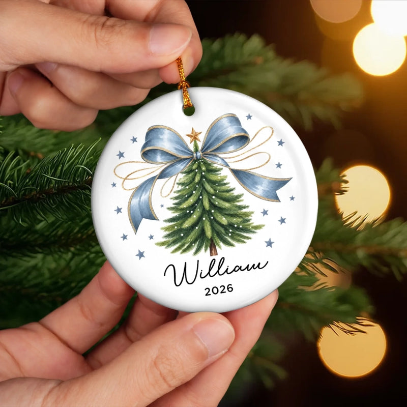 Personalized Baby's First Christmas Ceramic Ornament – Gift For New Parents, Baby – Made Of Love And Wonder