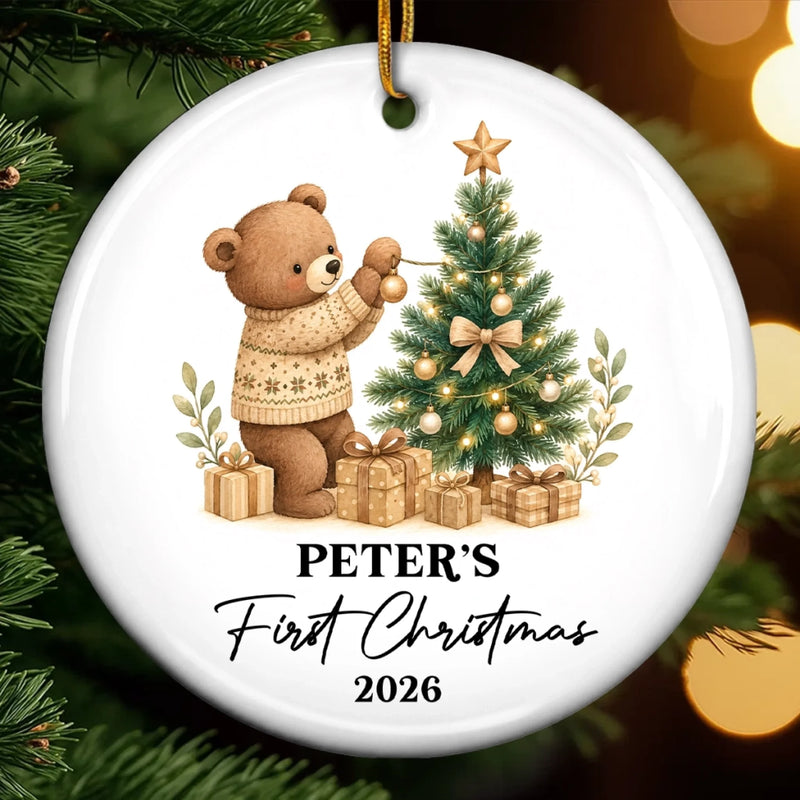 Personalized Baby's First Christmas Ceramic Ornament – Gift For New Parents, Baby – Our Little Miracle