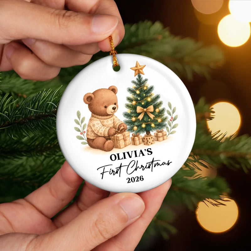 Personalized Baby's First Christmas Ceramic Ornament – Gift For New Parents, Baby – Our Little Miracle