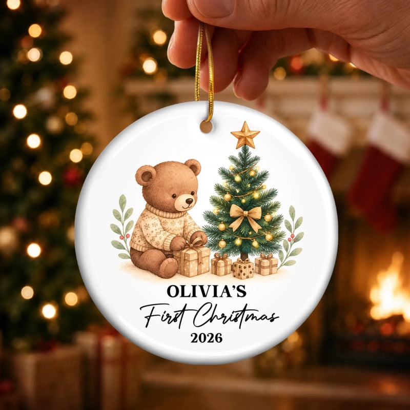 Personalized Baby's First Christmas Ceramic Ornament – Gift For New Parents, Baby – Our Little Miracle
