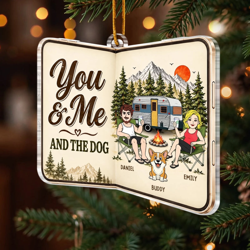 Personalized Acrylic Ornament – Christmas Gift For  Camping Lovers, Pet Lovers – Us And Us
