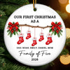 Personalized First Christmas Ceramic Ornament – Gift For Family – Together We Make A Home