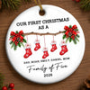 Personalized First Christmas Ceramic Ornament – Gift For Family – Together We Make A Home