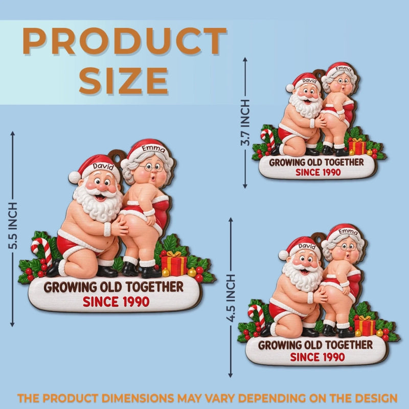 Personalized Wood Ornament – Christmas, Anniversary Gift For Couple – Santa Found His Match