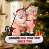 Personalized Wood Ornament – Christmas, Anniversary Gift For Couple – Santa Found His Match