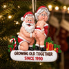 Personalized Wood Ornament – Christmas, Anniversary Gift For Couple – Santa Found His Match