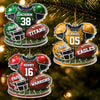 Personalized Acrylic Ornament – Christmas Gift For America Football Lovers – Born For The Game