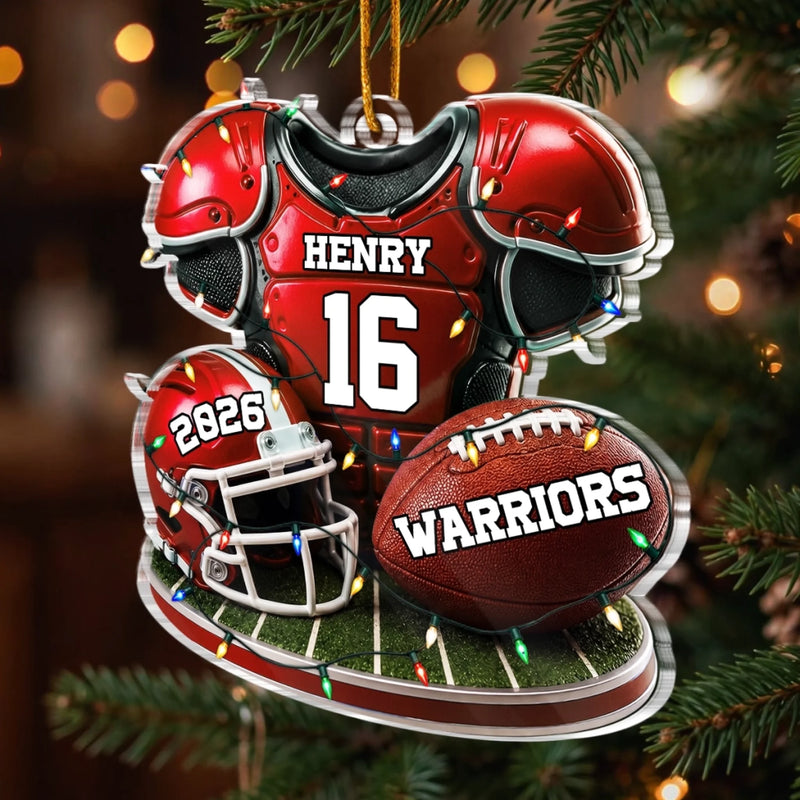 Personalized Acrylic Ornament – Christmas Gift For America Football Lovers – Born For The Game