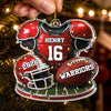 Personalized Acrylic Ornament – Christmas Gift For America Football Lovers – Born For The Game