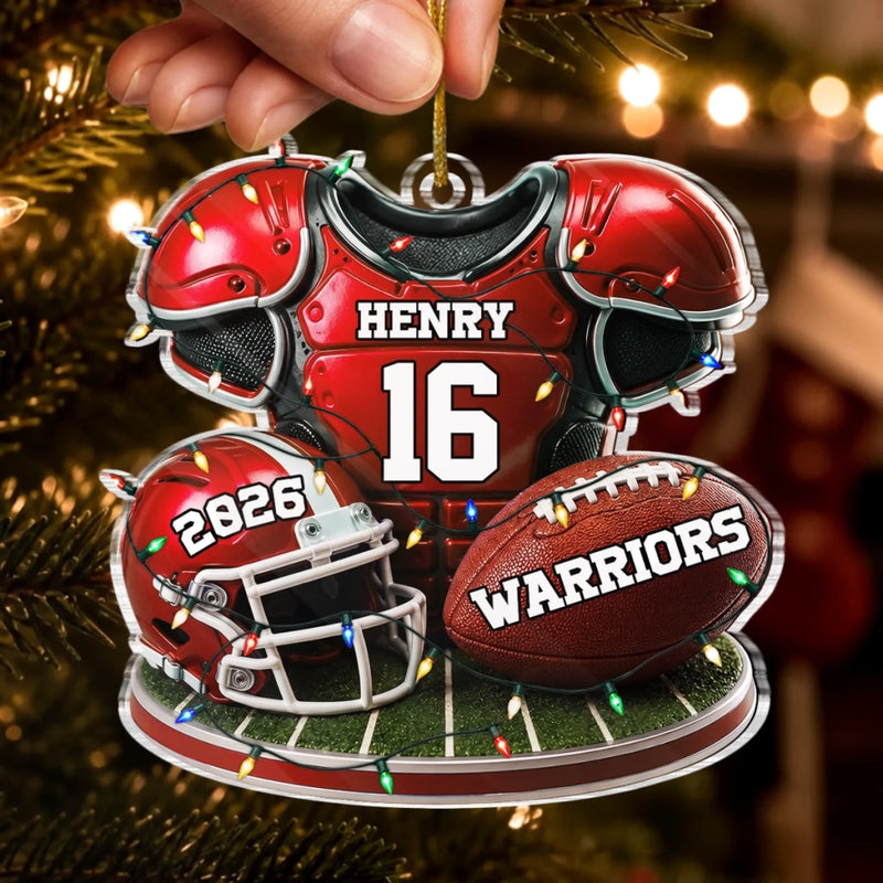 Personalized Acrylic Ornament – Christmas Gift For America Football Lovers – Born For The Game