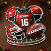 Personalized Acrylic Ornament – Christmas Gift For America Football Lovers – Born For The Game