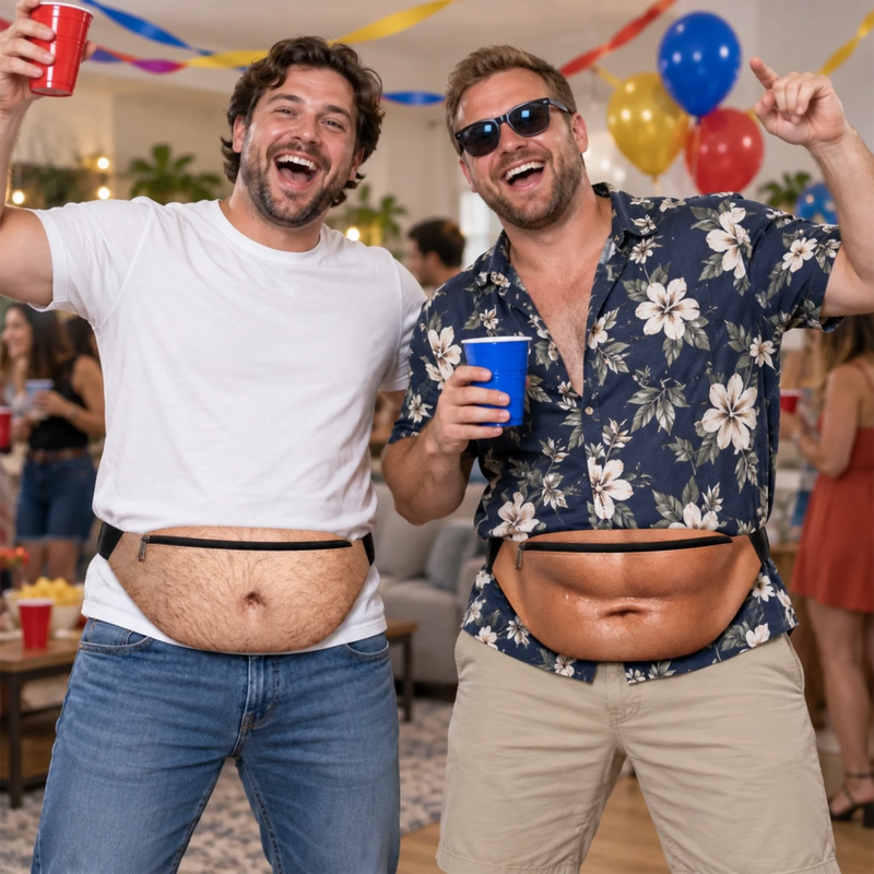 Personalized Belly Fanny Pack - Funny Gift For Man, Husband, Dad - Big Belly, Bigger Smiles