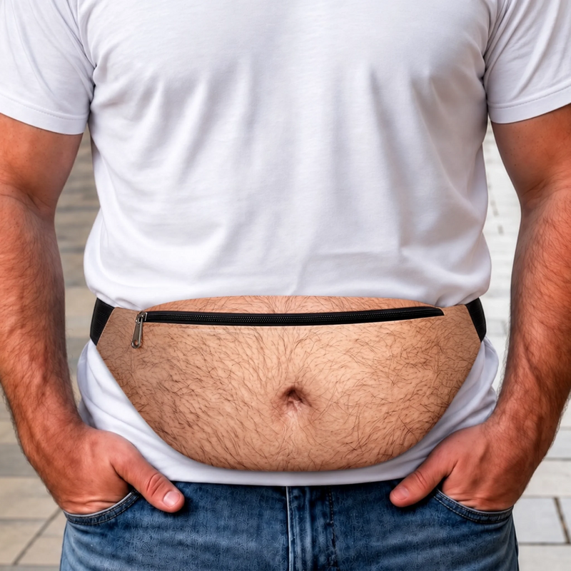 Personalized Belly Fanny Pack - Funny Gift For Man, Husband, Dad - Big Belly, Bigger Smiles