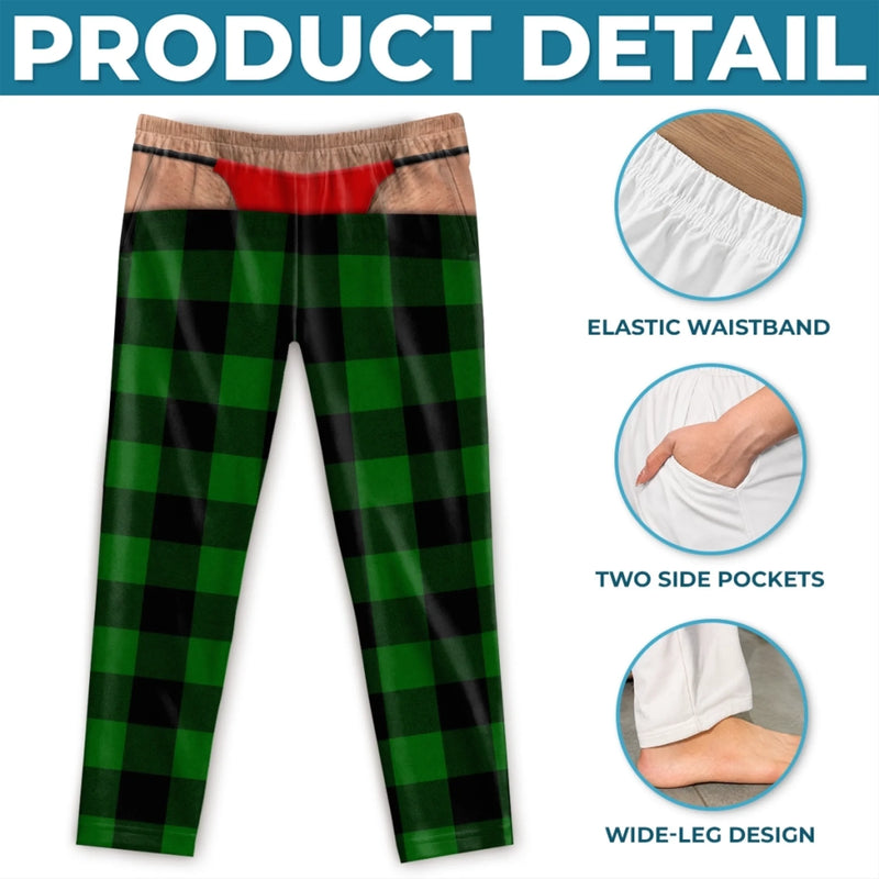 Personalized Pajama Pants - Christmas, Funny Gift For Men, Husband, Dad - Festive And Unprepared