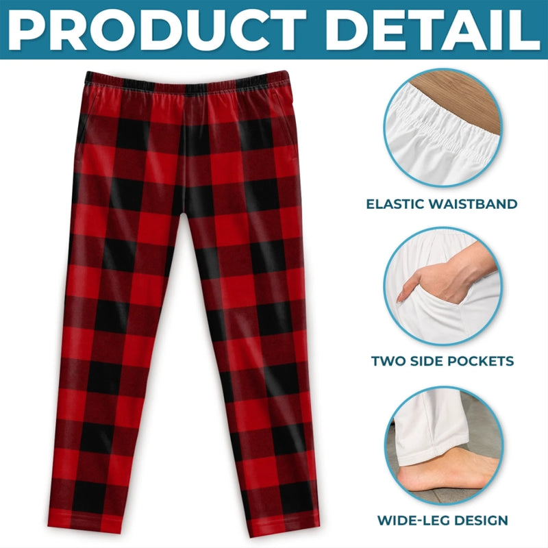 Personalized Pajama Pants - Christmas, Funny Gift For Men, Husband, Dad - Chilly Breeze In The Back