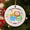 Personalized Ceramic Ornament - Christmas Gift For Kids - The Year Of Squishies