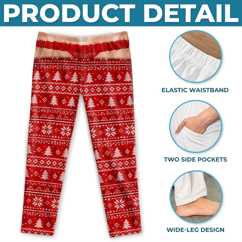 Personalized Pajama Pants - Christmas, Funny Gift For Women, Bestie, Sister - Too Cozy To Care