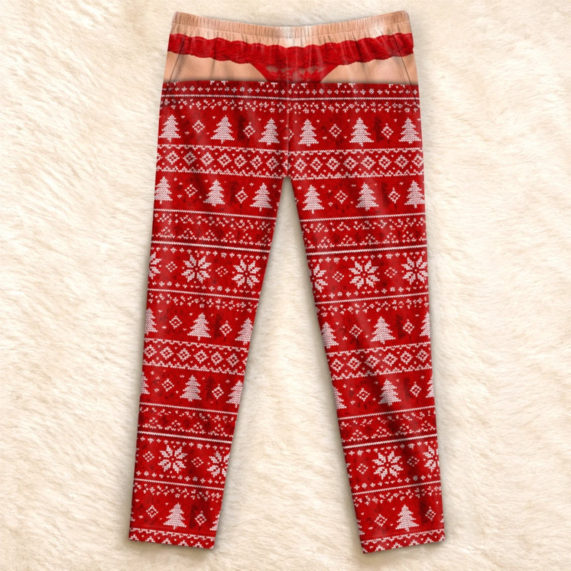 Personalized Pajama Pants - Christmas, Funny Gift For Women, Bestie, Sister - Too Cozy To Care