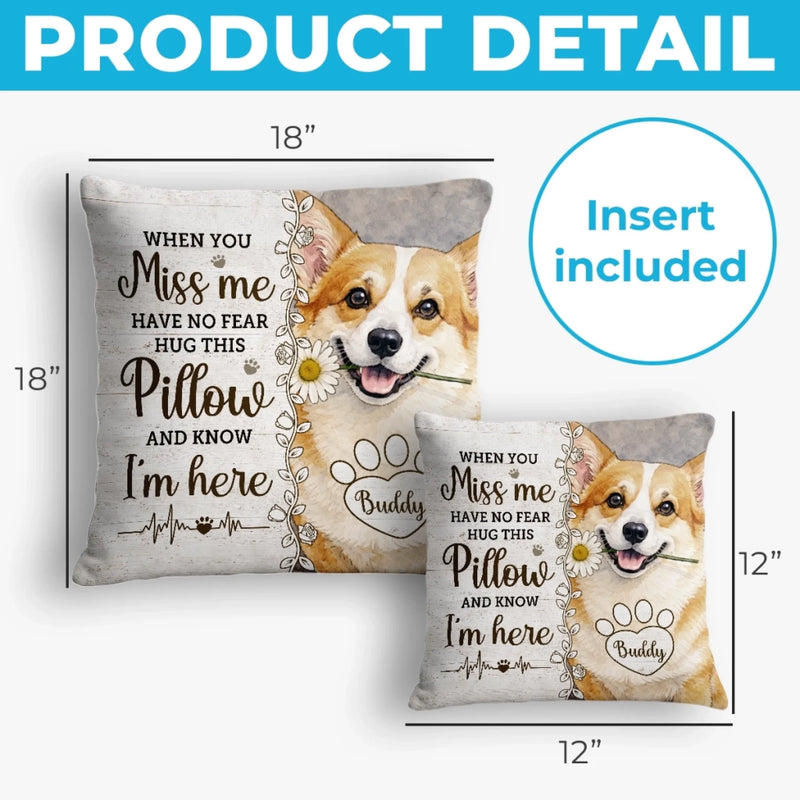 Personalized Photo Pillow - Sympathy Gift For Pet Lovers - Forever Live In Your Warm Hugs