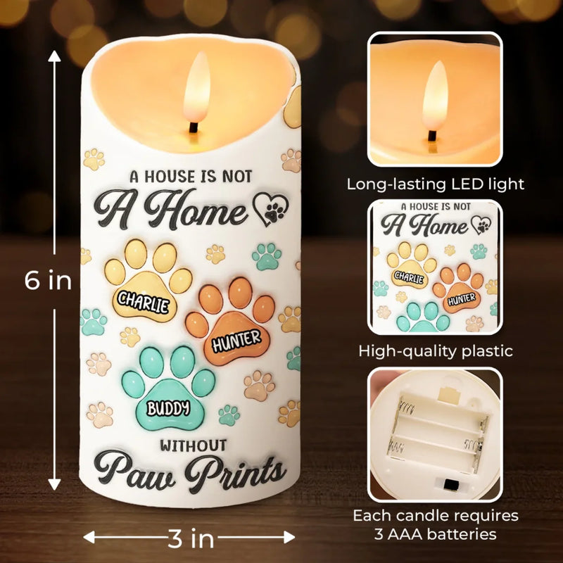 Personalized LED Candle - Sympathy Gift For Pet Lovers - Fur Babies Make Life Sweeter