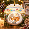 Personalized Photo Ceramic Ornament – Christmas, Sympathy Gift For Pet Lovers – Missed Every Day