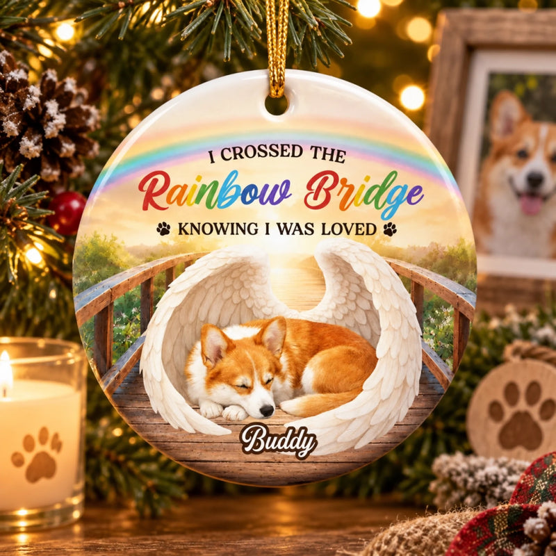 Personalized Photo Ceramic Ornament – Christmas, Sympathy Gift For Pet Lovers – Missed Every Day