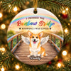 Personalized Photo Ceramic Ornament – Christmas, Sympathy Gift For Pet Lovers – Loved Forever