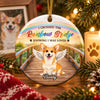Personalized Photo Ceramic Ornament – Christmas, Sympathy Gift For Pet Lovers – Loved Forever