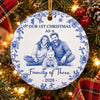 Personalized First Christmas Ceramic Ornament - Gift For Family, Mom, Dad - Our Big Joy