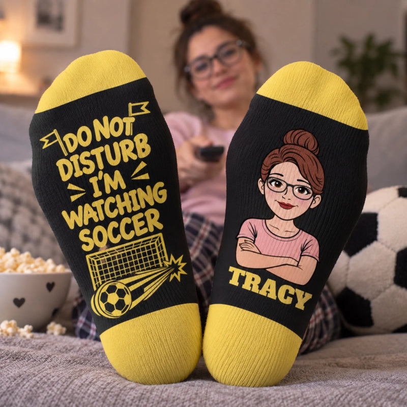 Personalized Crew Socks – Gift For Soccer Lovers, Sport Lovers - Watching Every Kick