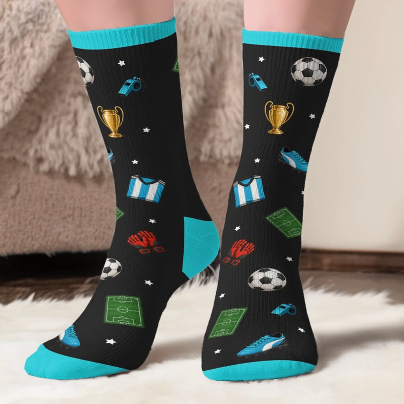 Personalized Crew Socks – Gift For Soccer Lovers, Sport Lovers - All Eyes On The Game
